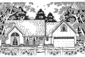 Home Plan - Country Exterior - Front Elevation Plan #42-411