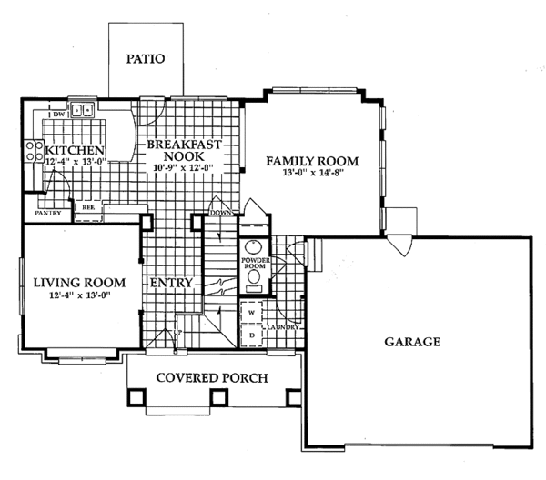 Traditional Floor Plan - Main Floor Plan #942-5