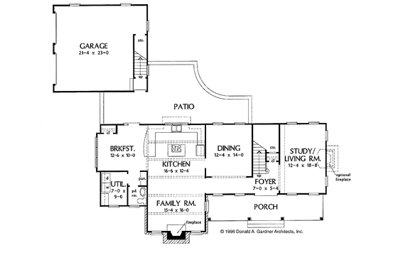 Floor Plan - Main Floor for Country House Plan #929-262 - 3 bed, 2.5 bath