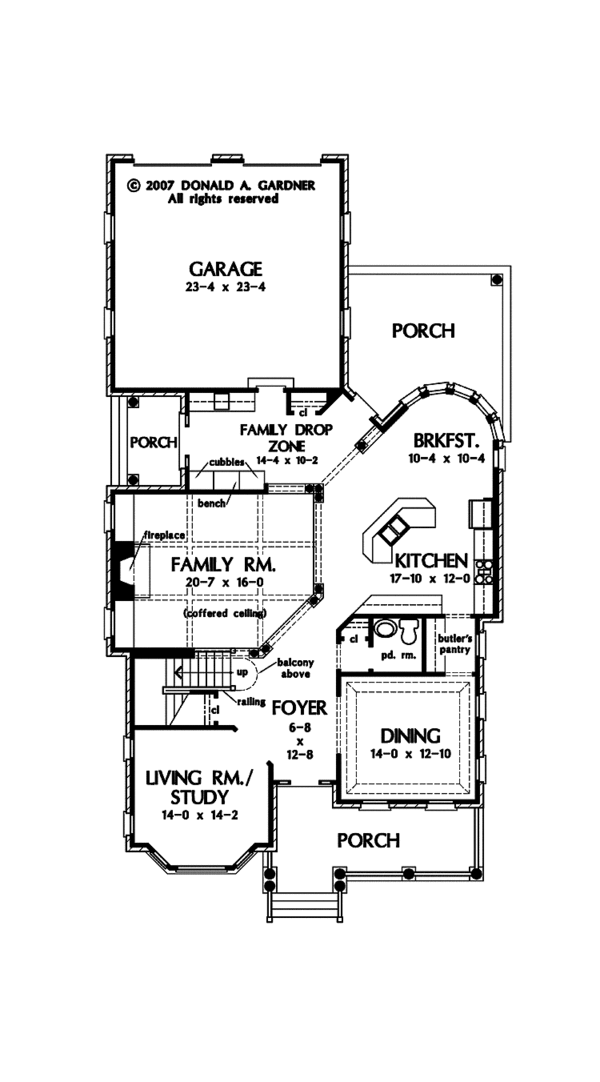 Architectural House Design - Country Floor Plan - Main Floor Plan #929-867