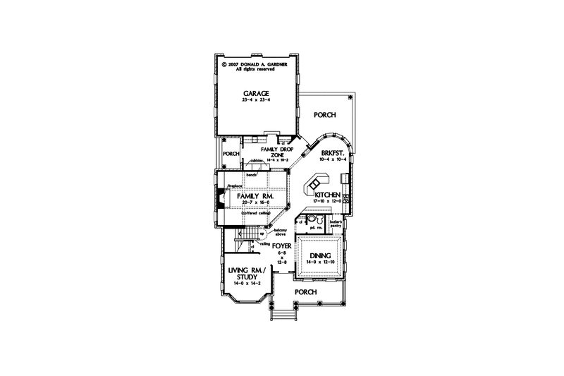 House Blueprint - Floor Plan - Main Floor for Country House Plan #929-867 - 3 bed, 2.5 bath