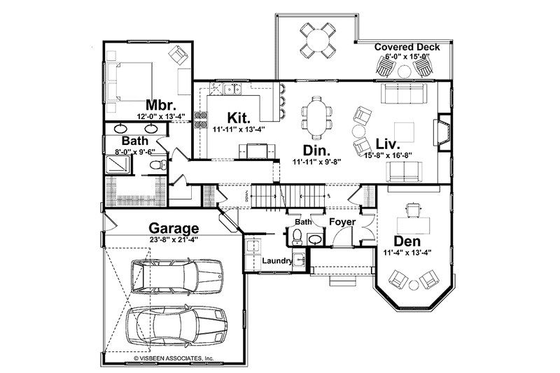 Home Plan - Floor Plan - Main Floor for European House Plan #928-141 - 4 bed, 2.5 bath