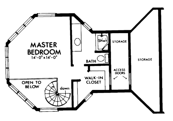 Architectural House Design - Contemporary Floor Plan - Upper Floor Plan #320-826