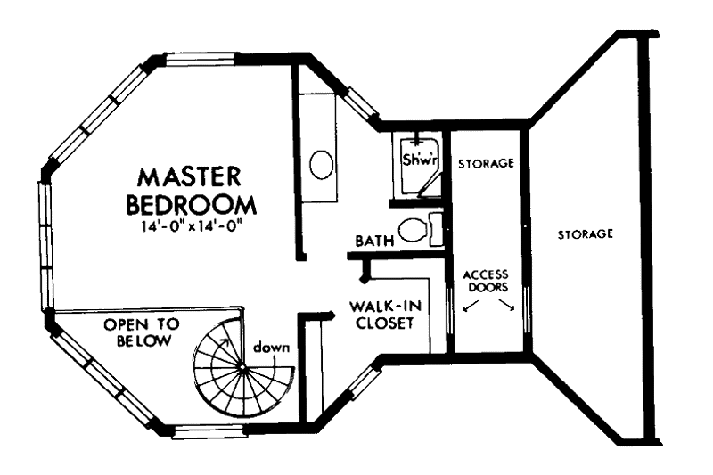 Home Plan - Floor Plan - Upper Floor for Contemporary House Plan #320-826 - 3 bed, 3 bath
