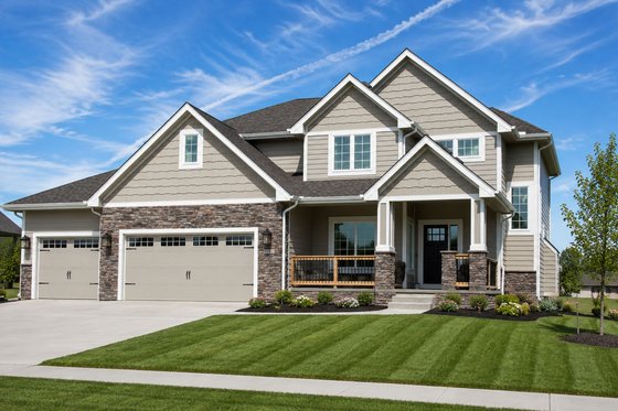 Exterior - Front Elevation 3 for Craftsman House Plan #20-2127 - 4 bed, 3.5 bath