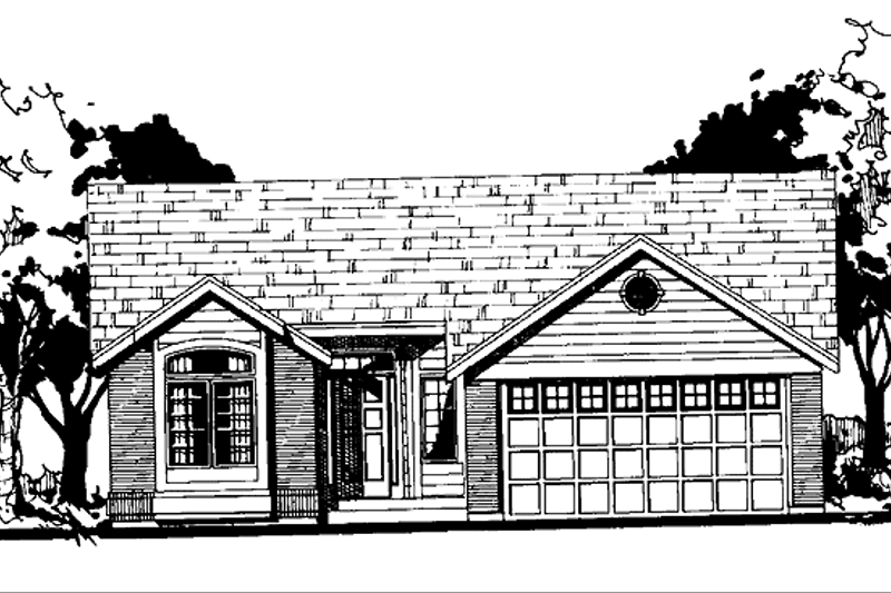 House Design - Ranch Exterior - Front Elevation Plan #300-103