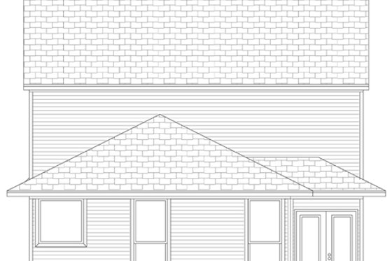 Exterior - Rear Elevation for Traditional House Plan #84-571 - 5 bed, 4 bath