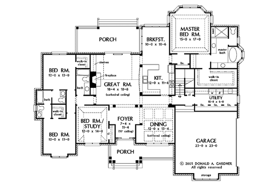 Floor Plan - Main Floor for Traditional House Plan #929-772 - 4 bed, 3 bath