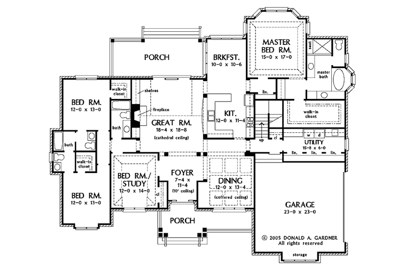 Home Plan - Floor Plan - Main Floor for Traditional House Plan #929-772 - 4 bed, 3 bath