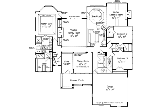 Floor Plan - Main Floor for Country House Plan #927-169 - 3 bed, 2.5 bath