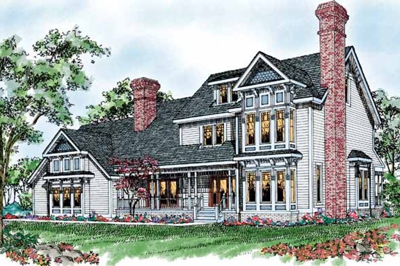 Dream House Plan - Victorian Exterior - Front Elevation Plan #72-892