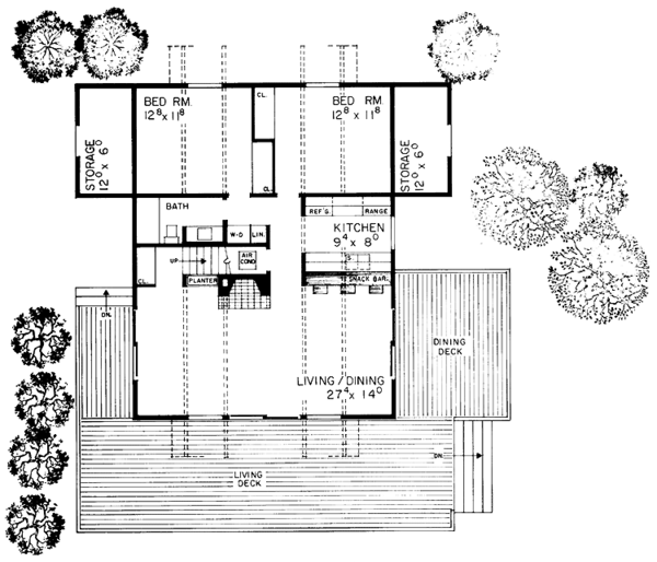 Home Plan - Contemporary Floor Plan - Main Floor Plan #72-532