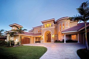 Home Plan - Mediterranean Exterior - Front Elevation Plan #1017-14