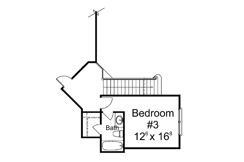 Home Plan - Floor Plan - Upper Floor for Country House Plan #429-384 - 3 bed, 3 bath