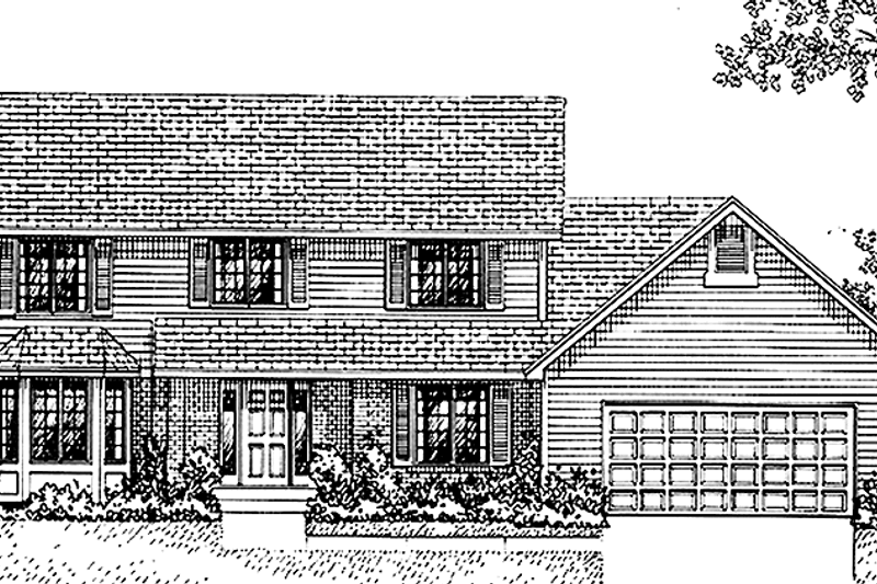Architectural House Design - Colonial Exterior - Front Elevation Plan #51-753