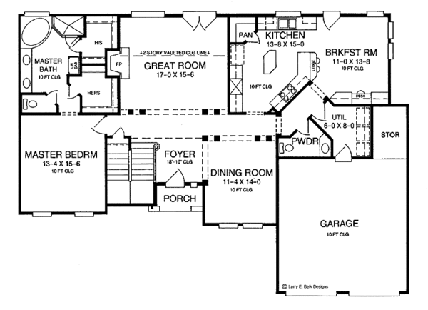 Dream House Plan - Traditional Floor Plan - Main Floor Plan #952-87