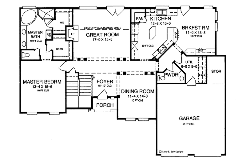 Dream House Plan - Floor Plan - Main Floor for Traditional House Plan #952-87 - 4 bed, 2.5 bath