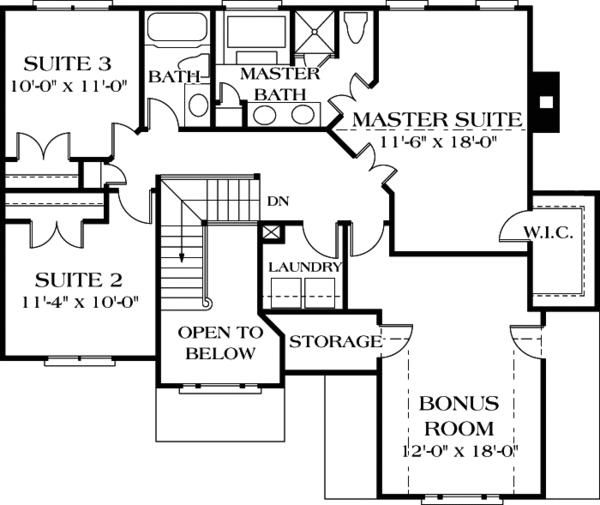 Home Plan - Floor Plan - Upper Floor Plan #453-68