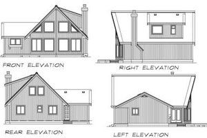 Exterior - Rear Elevation House Plan #47-323 - 3 bed, 2 bath