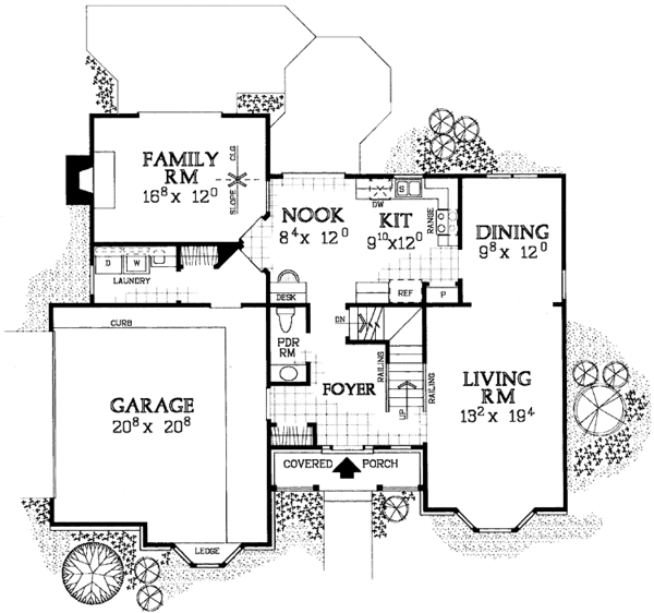 House Design - European Floor Plan - Main Floor Plan #72-1075