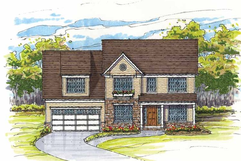 Dream House Plan - Traditional Exterior - Front Elevation Plan #435-11