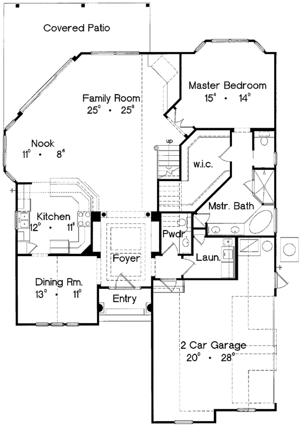 Dream House Plan - Country Floor Plan - Main Floor Plan #417-784