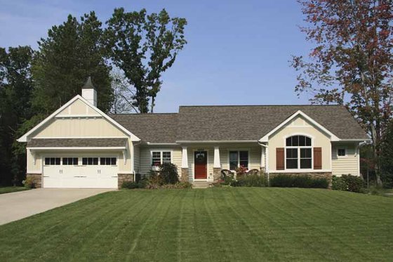 Exterior - Front Elevation 5 for Craftsman House Plan #928-117 - 2 bed, 2.5 bath