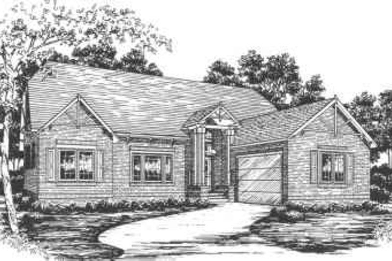 House Blueprint - Ranch Exterior - Front Elevation Plan #30-167