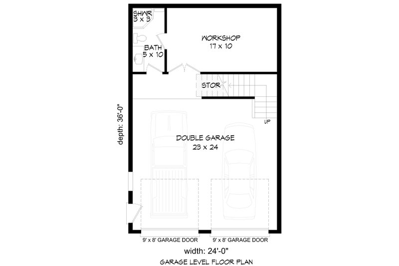 House Blueprint - Floor Plan - Main Floor for Southern House Plan #932-1402, 1 bath