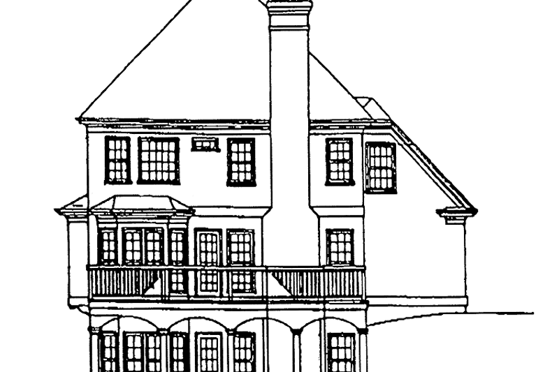 Home Plan - Exterior - Rear Elevation for Colonial House Plan #429-84 - 3 bed, 2.5 bath