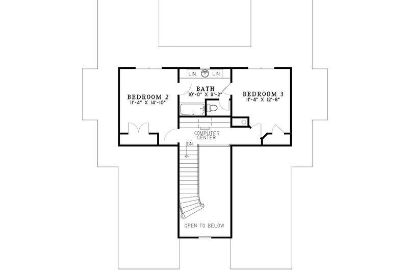 Dream House Plan - Floor Plan - Upper Floor for Traditional House Plan #17-3059 - 3 bed, 2.5 bath