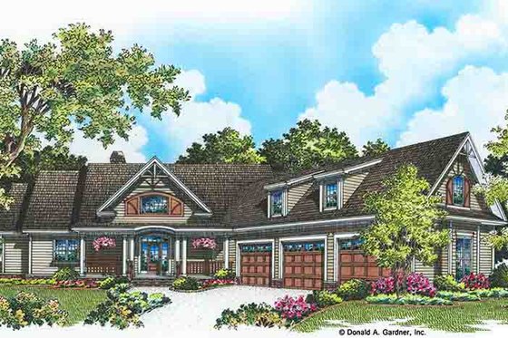 Exterior - Front Elevation 4 for Craftsman House Plan #929-974 - 4 bed, 3.5 bath