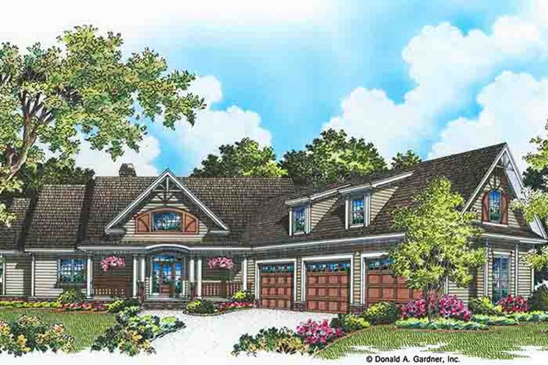 Architectural House Design - Exterior - Front Elevation 4 for Craftsman House Plan #929-974 - 4 bed, 3.5 bath