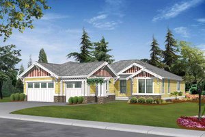 Craftsman Exterior - Front Elevation Plan #132-337