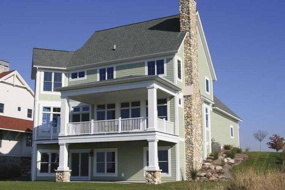 Exterior - Rear Elevation 1 for Craftsman House Plan #928-75 - 3 bed, 2.5 bath