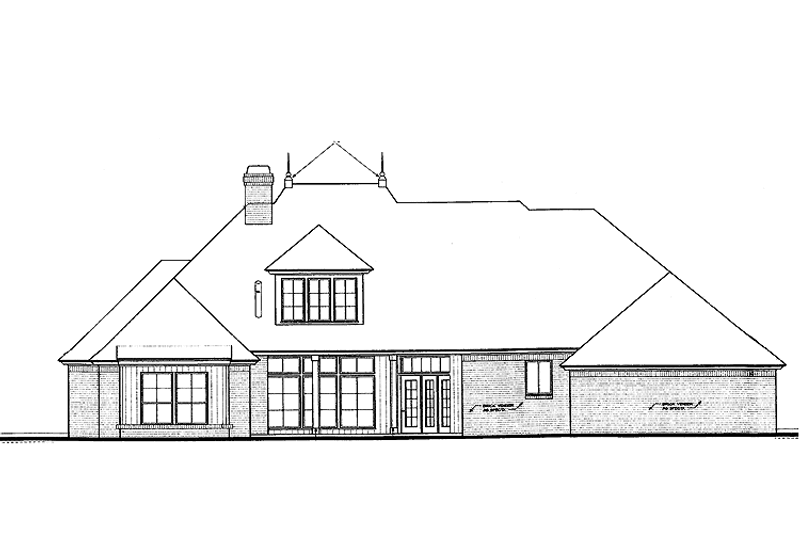 Dream House Plan - Exterior - Rear Elevation for Country House Plan #310-1248 - 3 bed, 2.5 bath