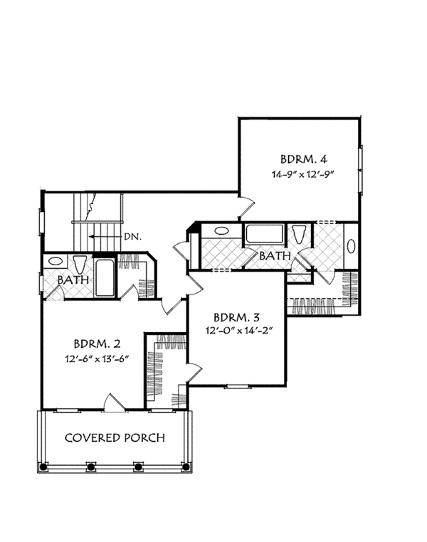 Home Plan - Traditional Floor Plan - Upper Floor Plan #927-656