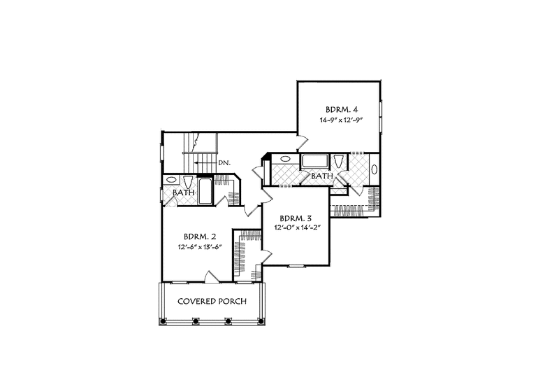 Home Plan - Floor Plan - Upper Floor for Traditional House Plan #927-656 - 4 bed, 3.5 bath