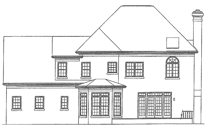 Home Plan - Exterior - Rear Elevation for Colonial House Plan #453-147 - 4 bed, 3.5 bath