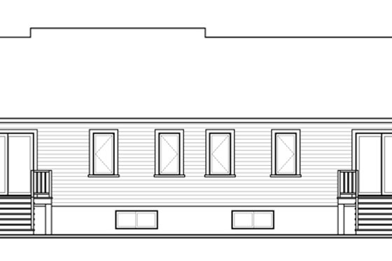 Exterior - Rear Elevation for Craftsman House Plan #23-2592 - 4 bed, 2 bath