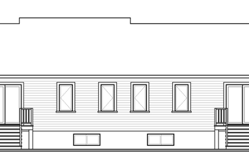 House Blueprint - Exterior - Rear Elevation for Craftsman House Plan #23-2592 - 4 bed, 2 bath