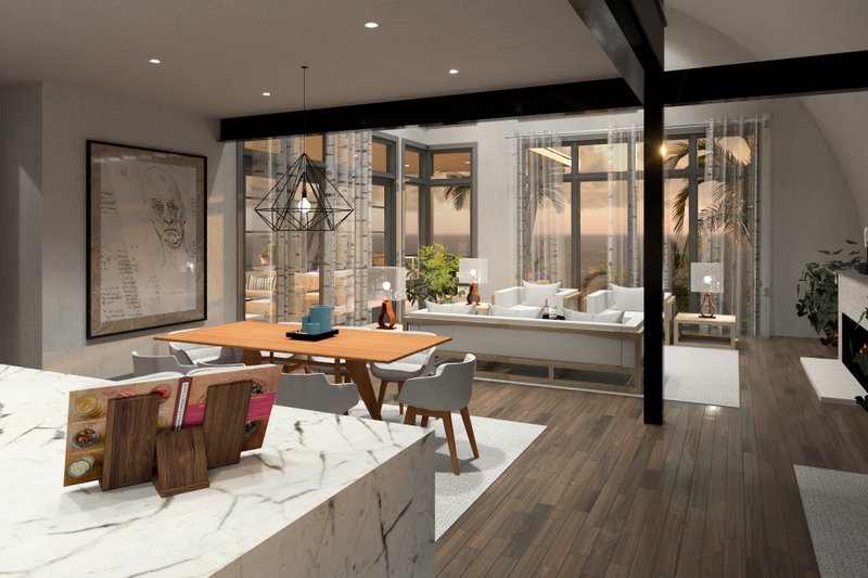 House Design - Interior - Dining Room for Barndominium House Plan #120-283 - 3 bed, 2 bath