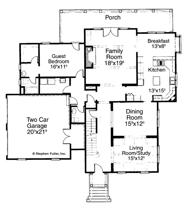 House Plan Design - Classical Floor Plan - Main Floor Plan #429-210