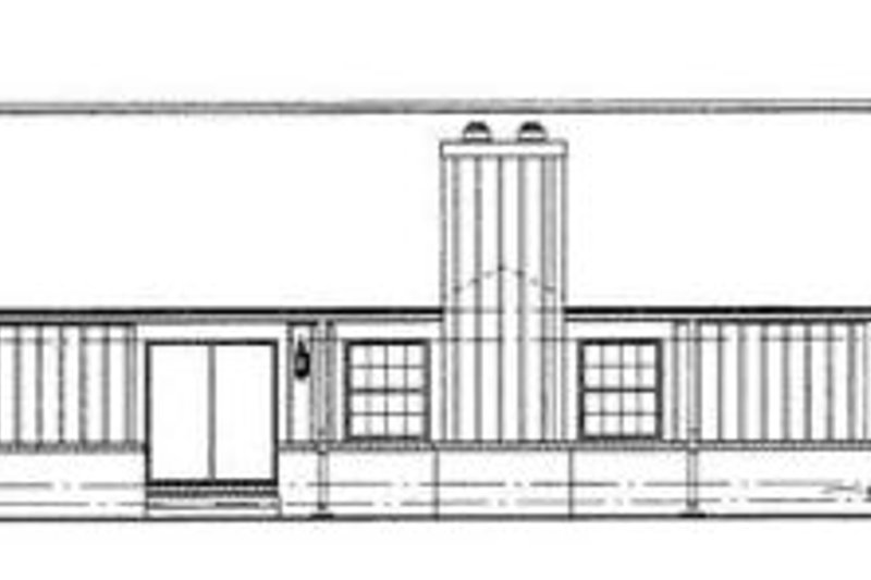 Dream House Plan - Exterior - Rear Elevation for Ranch House Plan #72-129 - 3 bed, 2 bath