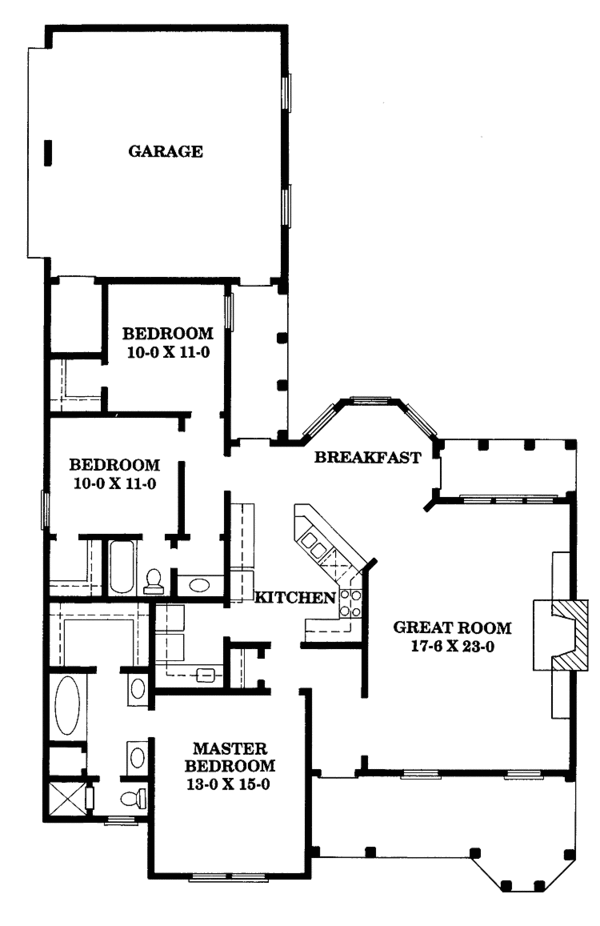 Architectural House Design - Victorian Floor Plan - Main Floor Plan #1047-27