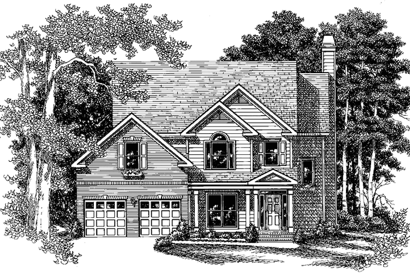 Home Plan - Colonial Exterior - Front Elevation Plan #927-827