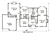 Colonial Style House Plan - 4 Beds 3.5 Baths 2965 Sq/Ft Plan #405-104 
