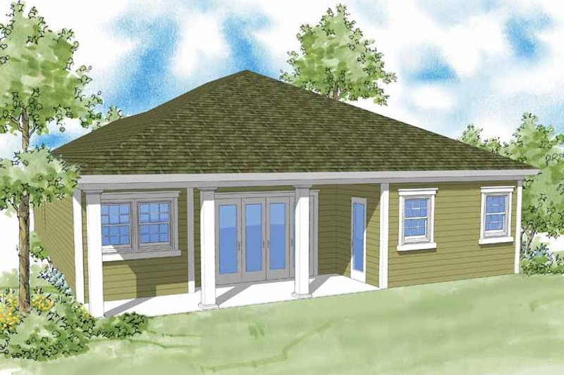 Home Plan - Exterior - Rear Elevation for Country House Plan #930-369 - 3 bed, 2 bath