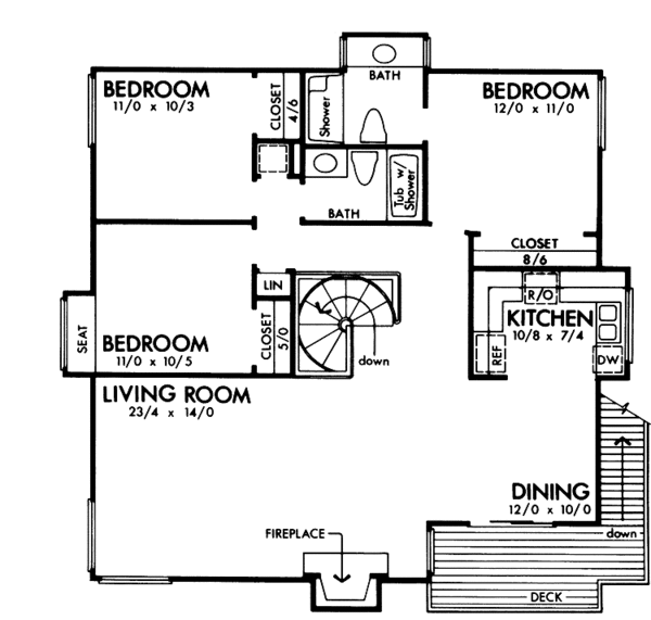 Home Plan - Contemporary Floor Plan - Main Floor Plan #320-763