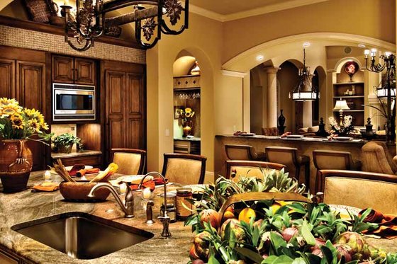 Interior - Kitchen 2 for Mediterranean House Plan #930-440 - 5 bed, 5.5 bath